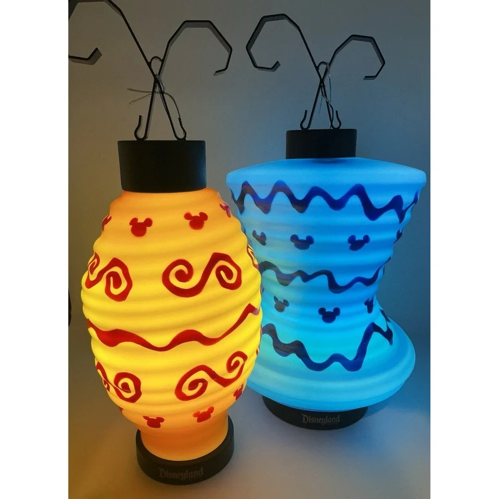 Disney Mad Tea‎ Party Tabletop Light Vault Collection Yellow Mickey Lantern New